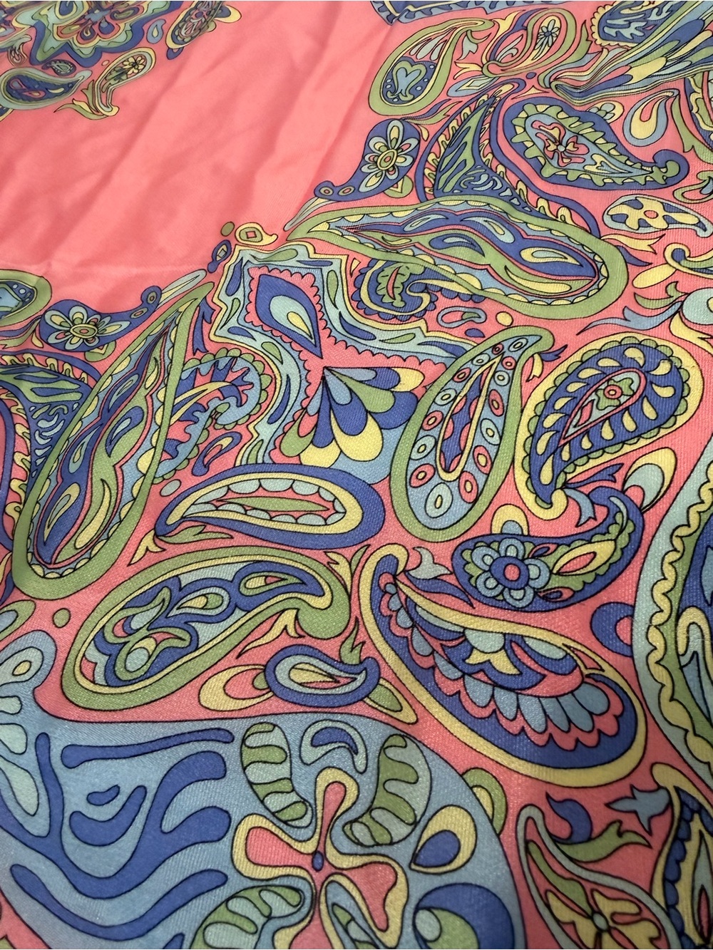 Ralph Lauren Coral Paisley silk scarf
